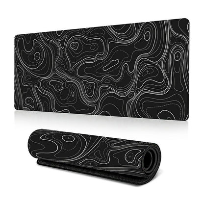 300*800*3mm Stylish Abstract Pattern Mouse Pad Anti-skid Rubber Desktop Mat