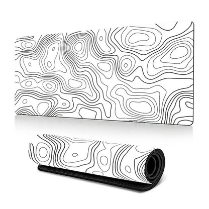 300*800*3mm Thermal Transfer Printing Abstract Pattern Mouse Pad Rubber Desktop Mat