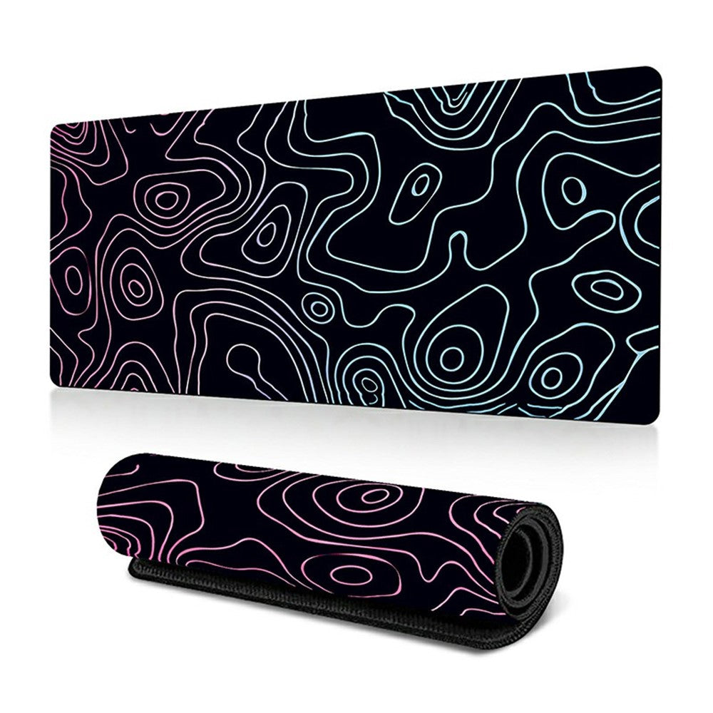 300*800*3mm Thermal Transfer Printing Abstract Pattern Mouse Pad Rubber Desktop Mat