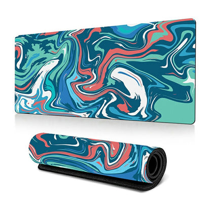 300 x 600 x 3mm Abstract Fluid Pattern Mouse Pad Large Non-Slip Rubber Mouse Mat