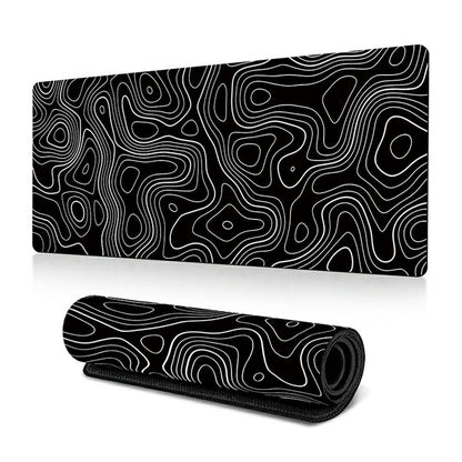 300 x 600 x 2mm Anti-Slip Desk Mouse Pad Abstract Fluid Pattern Mouse Mat