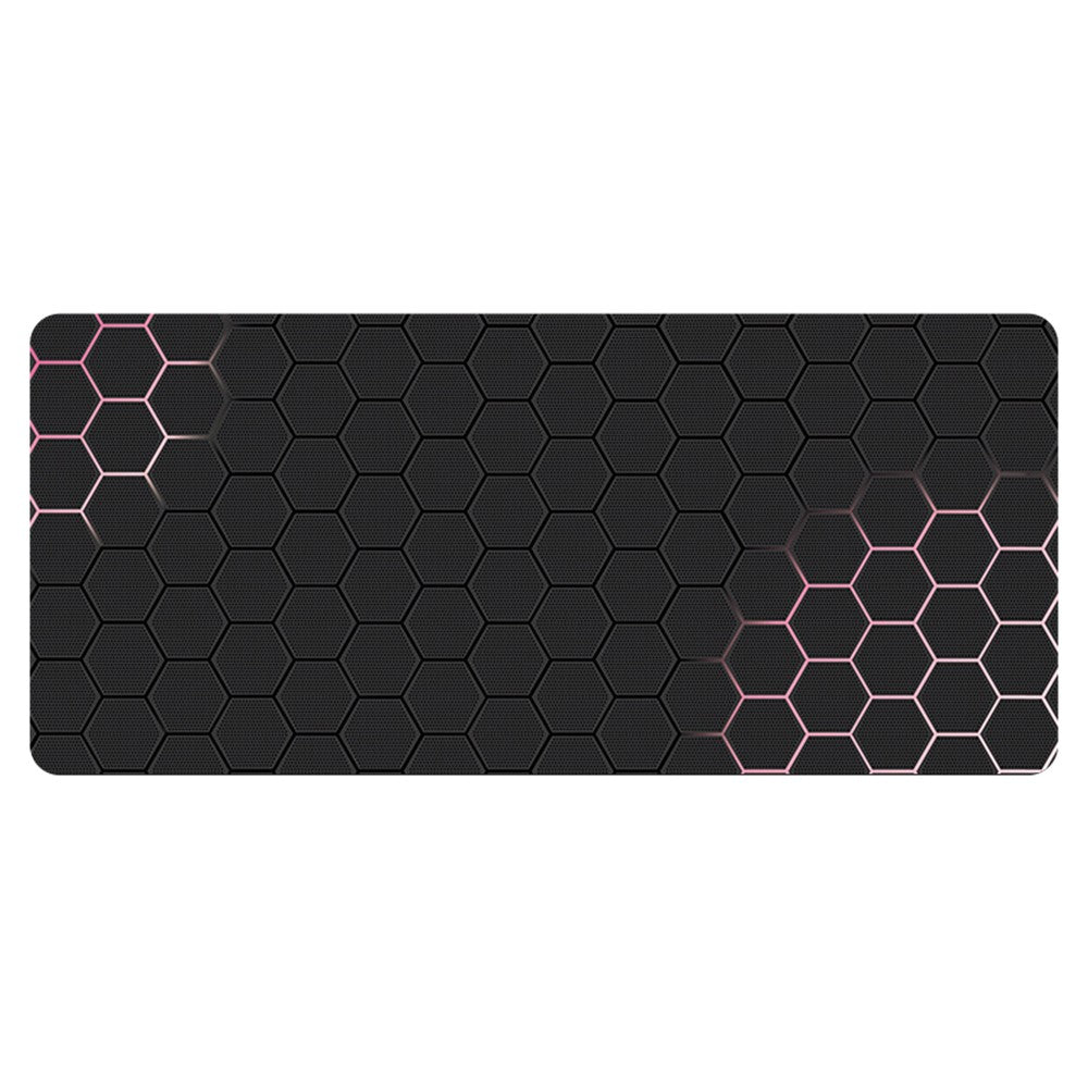 400x1000x3mm Anti-slip Rubber Mouse Pad Stylish Honeycomb Pattern Desktop Mat