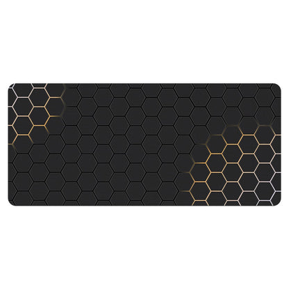 400x1000x3mm Anti-slip Rubber Mouse Pad Stylish Honeycomb Pattern Desktop Mat