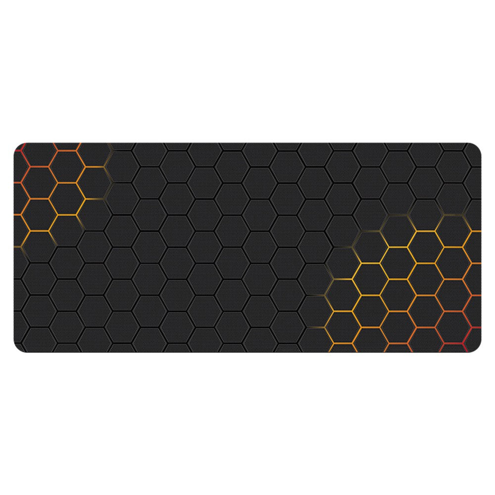 400x1000x3mm Anti-slip Rubber Mouse Pad Stylish Honeycomb Pattern Desktop Mat