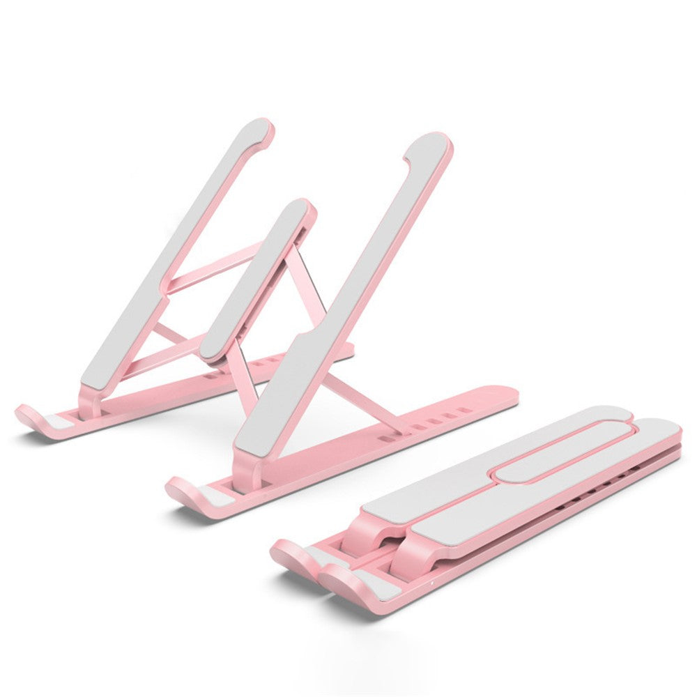 Foldable Portable Desktop Computer Laptop Stand 6-Level Angle Adjustable Height Laptop Mount