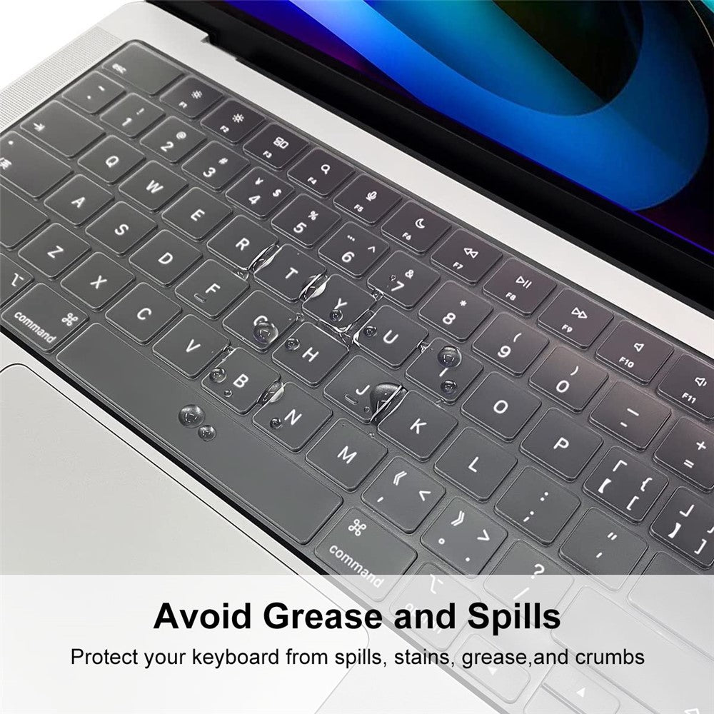 ENKAY HAT PRINCE TPU Keyboard Film (US Version) for MacBook Pro 14 inch (A2442) / 16 inch (A2485) / Air 15 inch (2025) / (2024) / (2023) A2941 / 13 inch (2025)