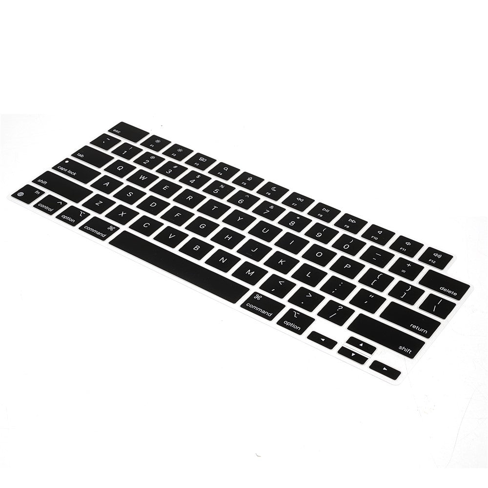 Black Silk Printing Design Keyboard Cover Soft TPU Keyboard Protection Film Case for EU Version MacBook Pro 14.2'' (A2442) / Pro 16.2'' (A2485)
