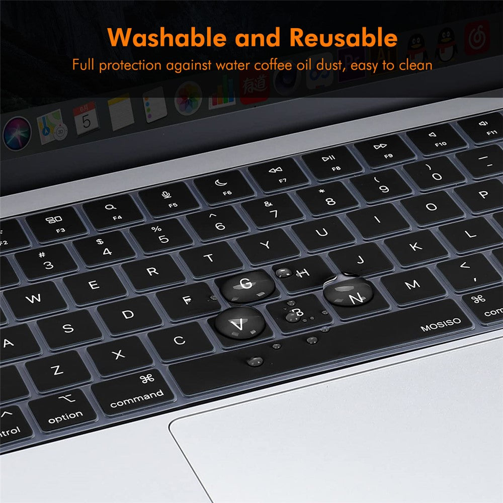 ENKAY MacBook Pro 14.2 / Pro 16.2 / Air 13.6 / Air 15.3  US Version Keyboard Cover Soft Silicone Protective Film
