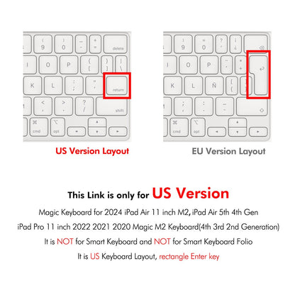 ENKAY iPad Air 11 (2025) / (2024) / Pro 11 (2022 / 2021 / 2020) / Air (2022 / 2020)  US Version Magic Keyboard Cover Soft TPU Protective Film
