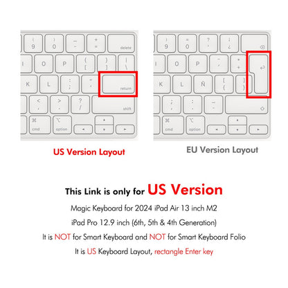 ENKAY iPad Air 13 (2025) / (2024) / Pro 12.9 (2022 / 2021 / 2020)  US Version Magic Keyboard Cover Soft TPU Protective Film