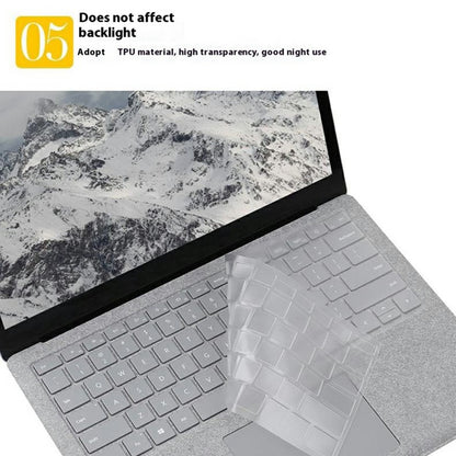 For Microsoft Surface Laptop 7 13.8-inch Keyboard Cover Anti Dust Waterproof Invisible Clear TPU Protection Film