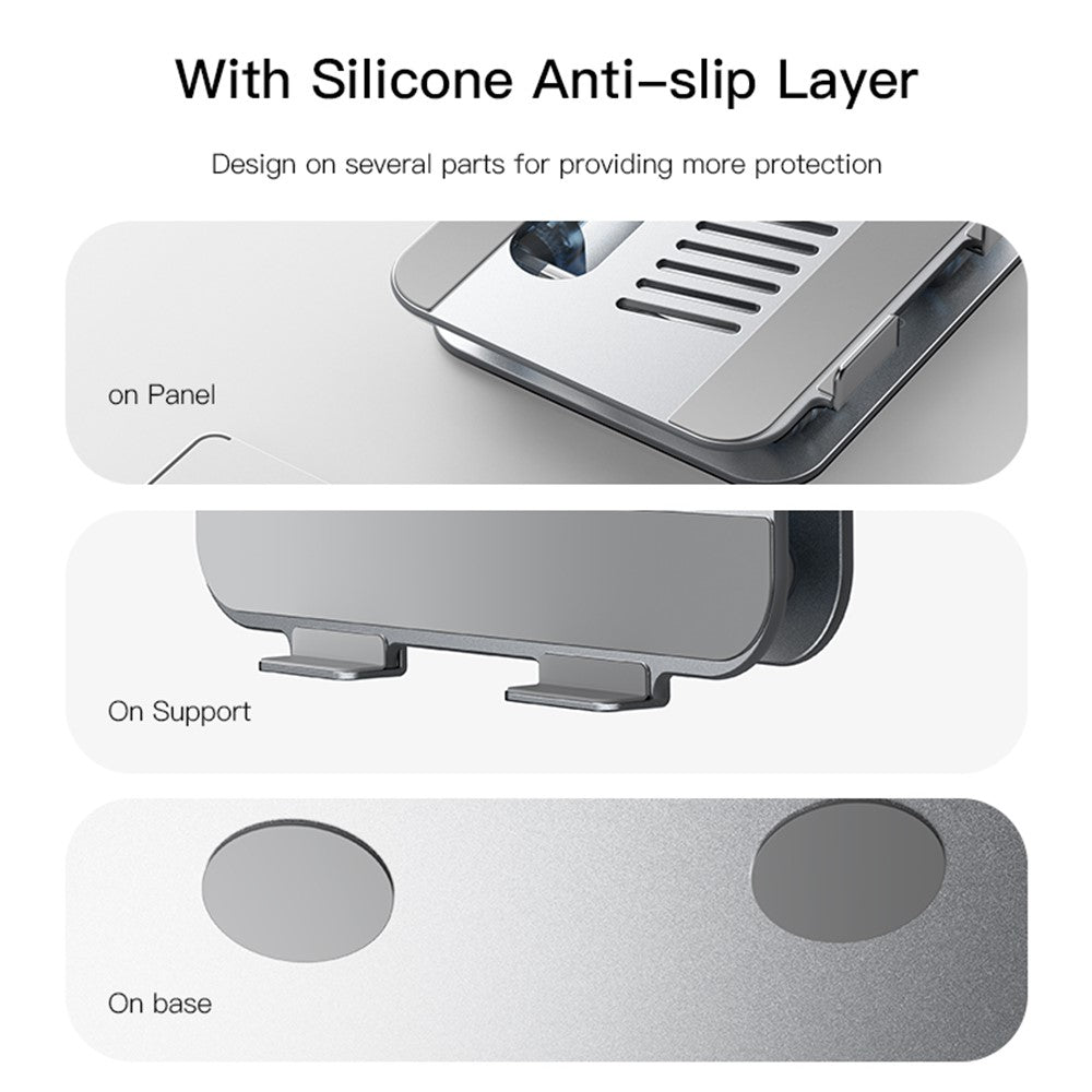 YESIDO LP04 Adjustable Aluminum Alloy Laptop Riser Desktop Stand Holder for Notebook Computer