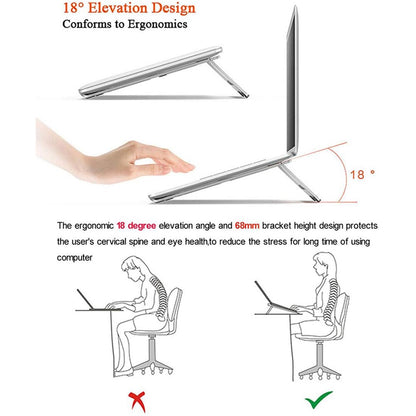56-A Portable Desktop Notebook Stand Aluminum Alloy Laptop Cooling Heighten Bracket
