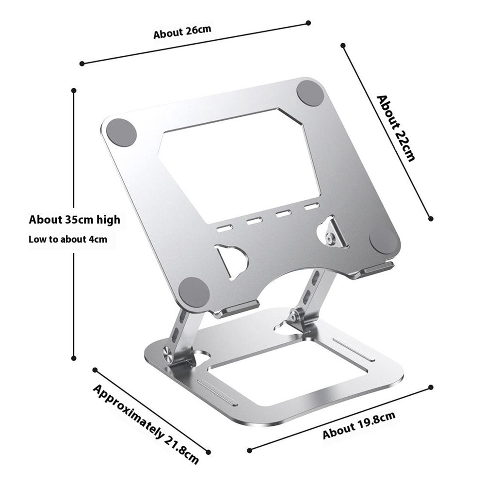 T64 Adjustable Notebook Heat Dissipation Stand Metal Desktop Foldable Laptop Bracket
