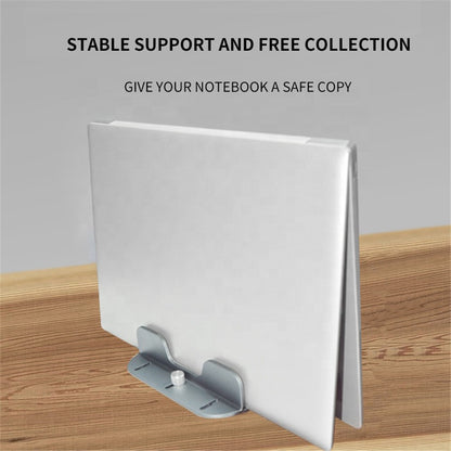 Z34A Large Size Dual Slot Notebook Vertical Storage Base Adjustable Aluminum Alloy Laptop Desktop Stand