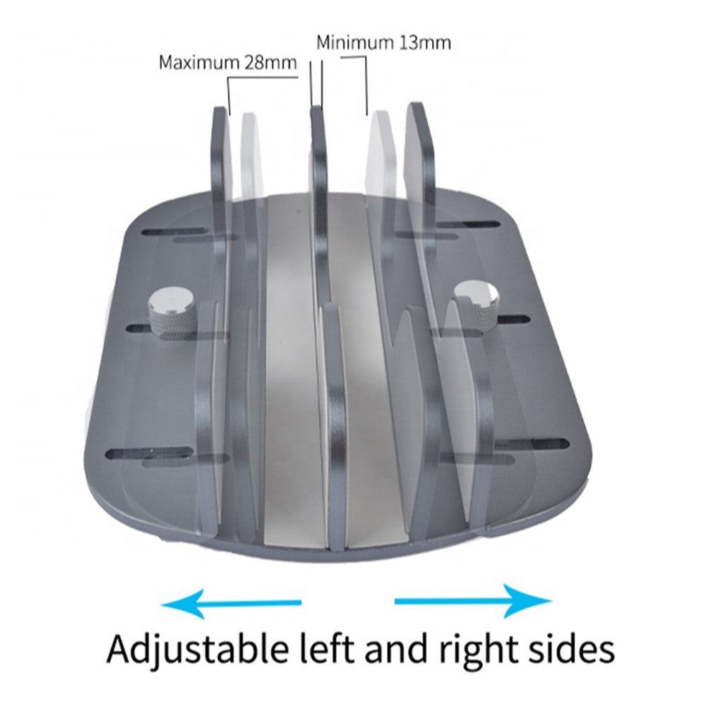 Z34A Large Size Dual Slot Notebook Vertical Storage Base Adjustable Aluminum Alloy Laptop Desktop Stand