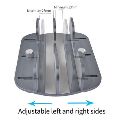 Z34A Large Size Dual Slot Notebook Vertical Storage Base Adjustable Aluminum Alloy Laptop Desktop Stand