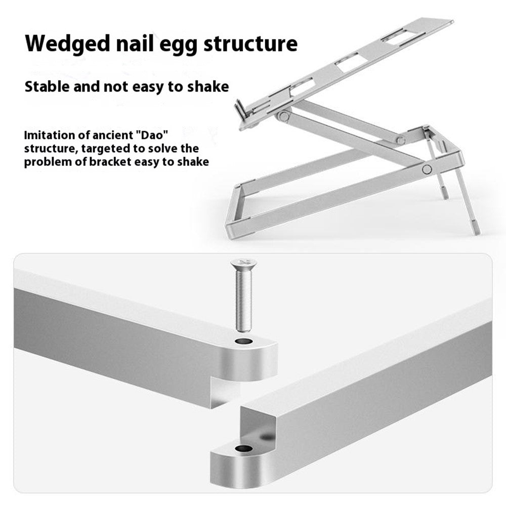 H12 Adjustable Aluminum Alloy Laptop Riser Desktop Stand Holder for Notebook Computer