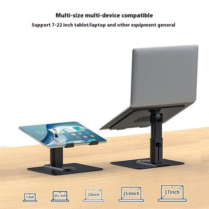 E8AW Desktop Laptop Bracket Aluminum Alloy Heat Dissipation Stand with Wireless Charging Dock