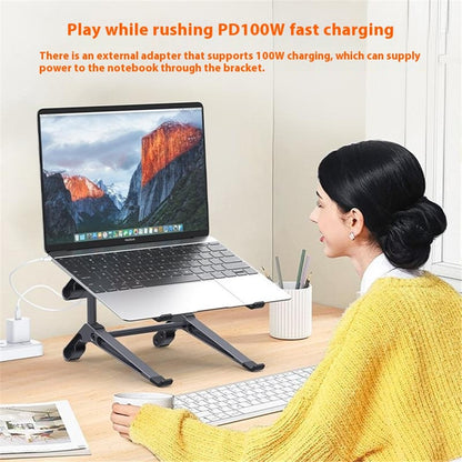 C19 Laptop Stand Heighten Storage Rack Aluminum Alloy Detachable Dual Layer Notebooks Tablets Bracket