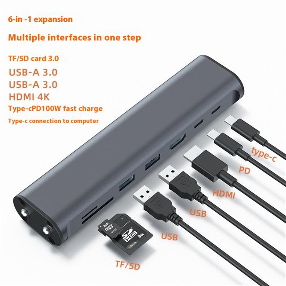 C19U Dual Layer Laptop Stand Tablet Notebook Riser Storage Rack with HD USB3.0 TF / SD Hub