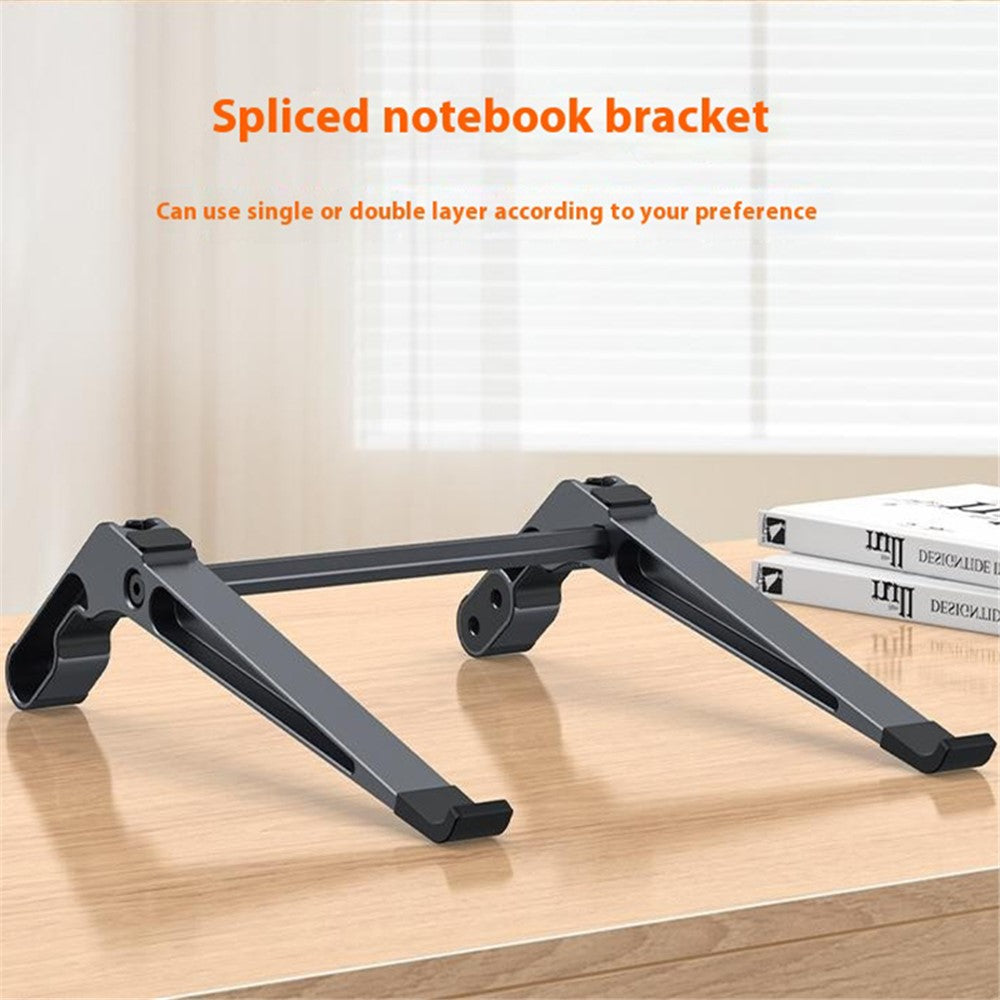 C19U Dual Layer Laptop Stand Tablet Notebook Riser Storage Rack with HD USB3.0 TF / SD Hub