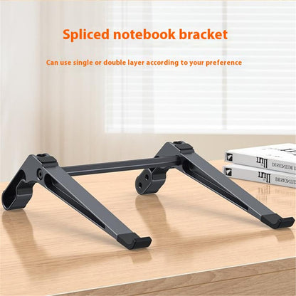 C19U Dual Layer Laptop Stand Tablet Notebook Riser Storage Rack with HD USB3.0 TF / SD Hub