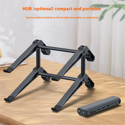 C19U Dual Layer Laptop Stand Tablet Notebook Riser Storage Rack with HD USB3.0 TF / SD Hub