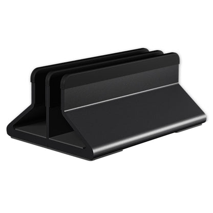 C402 Aluminum Alloy Laptop Tablet Stand Dual Slot Vertical Desktop Holder Organizer Base