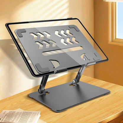 GFS04-T Laptop Cooling Stand Adjustable Height Carbon Steel Foldable Tablet Holder Notebook Bracket