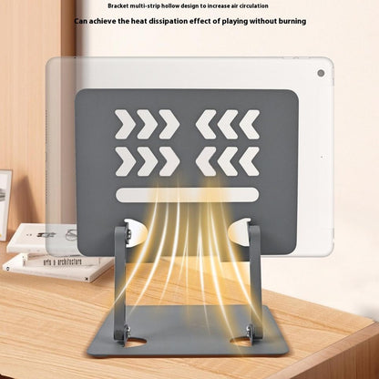 GFS04-T Laptop Cooling Stand Adjustable Height Carbon Steel Foldable Tablet Holder Notebook Bracket