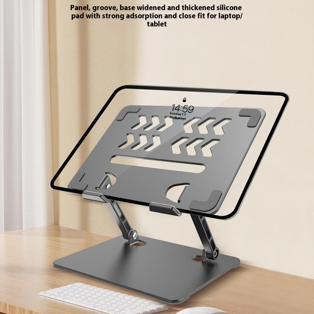 GFS04-T Laptop Cooling Stand Adjustable Height Carbon Steel Foldable Tablet Holder Notebook Bracket