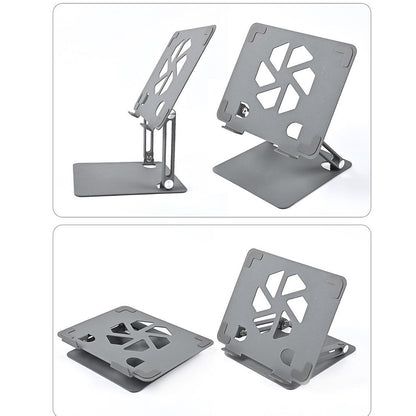 GFS06-T Carbon Steel Laptop Cooling Stand Adjustable Height Hollow Out Tablet Support for Notebooks