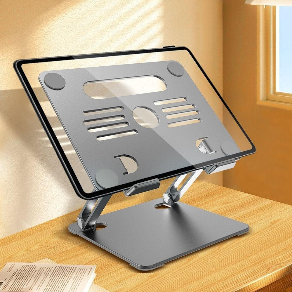 GFS08-T Notebook Bracket Carbon Steel Laptop Cooling Stand Adjustable Height Hollow Out Tablet Support