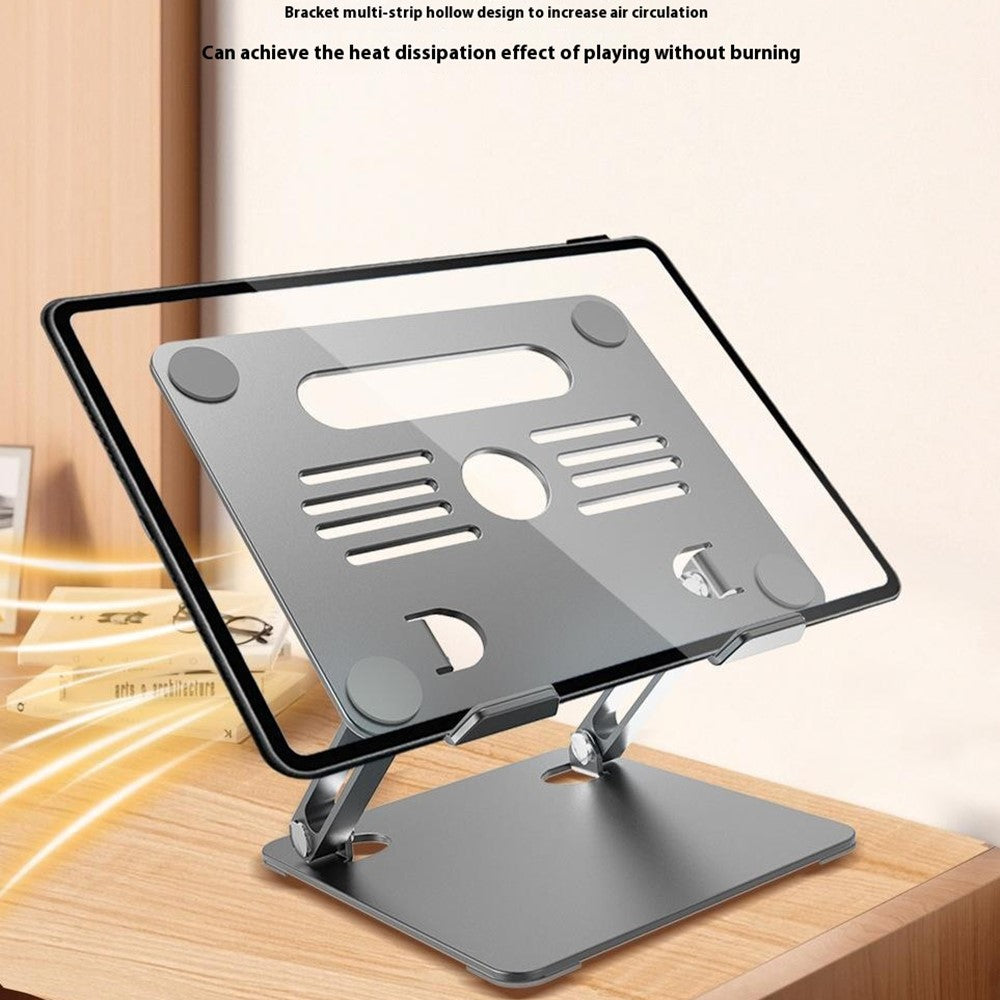GFS08-T Notebook Bracket Carbon Steel Laptop Cooling Stand Adjustable Height Hollow Out Tablet Support