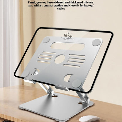 GFS08-T Notebook Bracket Carbon Steel Laptop Cooling Stand Adjustable Height Hollow Out Tablet Support
