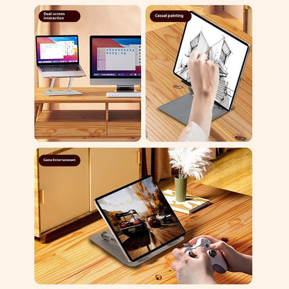 GFS08-T Notebook Bracket Carbon Steel Laptop Cooling Stand Adjustable Height Hollow Out Tablet Support