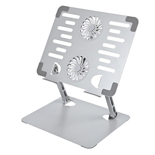 GFF01-T Carbon Steel Laptop Cooling Stand Adjustable Height Foldable Tablet Stand with Fan for Notebooks