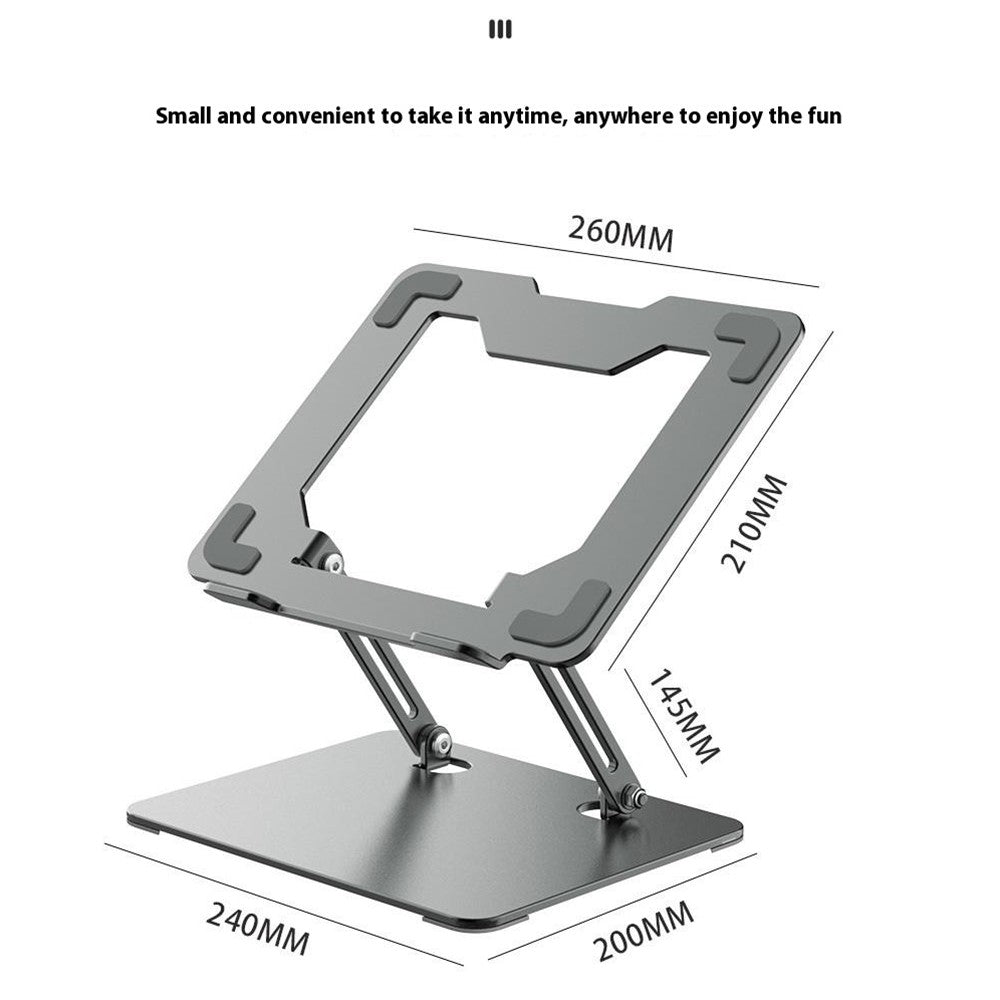 GFS012-T Foldable Carbon Steel Laptop Cooling Stand Adjustable Height Hollow Out Tablet Support