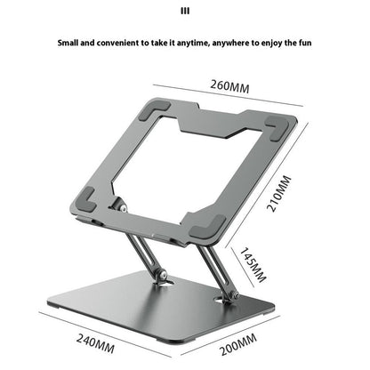 GFS012-T Foldable Carbon Steel Laptop Cooling Stand Adjustable Height Hollow Out Tablet Support