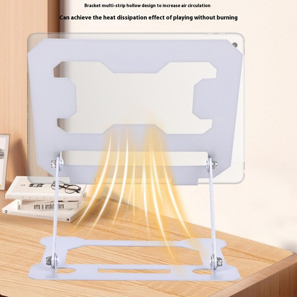 GFS14-TT 5kg Load Bearing Carbon Steel Laptop Cooling Stand Adjustable Height Hollow Out Tablet Support