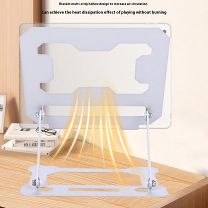 GFS14-TT 5kg Load Bearing Carbon Steel Laptop Cooling Stand Adjustable Height Hollow Out Tablet Support