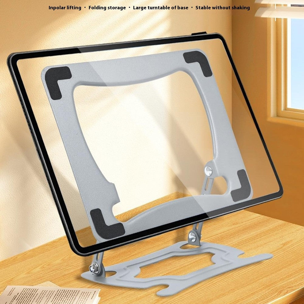 GFS015-T Carbon Steel Foldable Tablet Stand Adjustable Height Heat Dissipation Collapsible Laptop Bracket