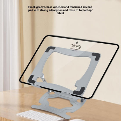 GFS015-T Carbon Steel Foldable Tablet Stand Adjustable Height Heat Dissipation Collapsible Laptop Bracket