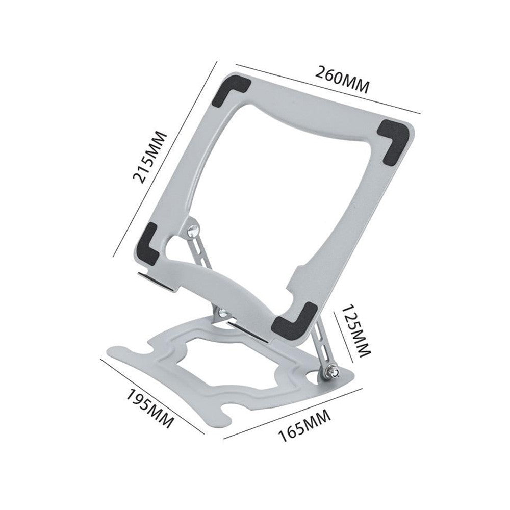 GFS015-T Carbon Steel Foldable Tablet Stand Adjustable Height Heat Dissipation Collapsible Laptop Bracket