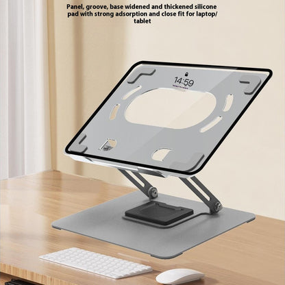 GFX07-T Laptop Holder Cooling Stand Adjustable Height 360 Degree Rotating Carbon Steel Foldable Bracket