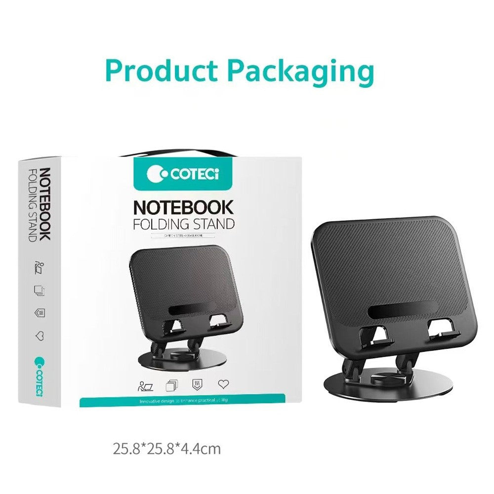 COTECI BS-011 Laptop Folding Rotating Stand Portable Adjustable Desktop Holder for Tablets Notebooks
