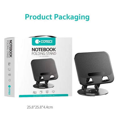 COTECI BS-011 Laptop Folding Rotating Stand Portable Adjustable Desktop Holder for Tablets Notebooks
