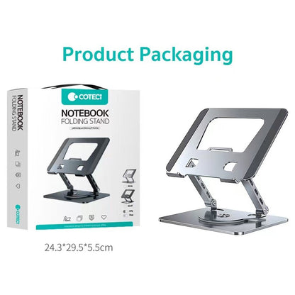 COTECI BS-007 Foldable Laptop Stand 360-Degree Rotatable Aluminum Alloy Adjustable Tablet Holder