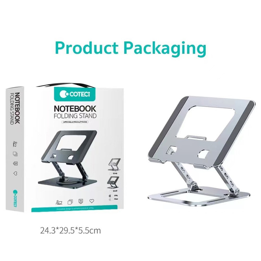 COTECI BS-008 Folding Laptop Stand Aluminum Alloy Tablet Holder Adjustable Height Portable